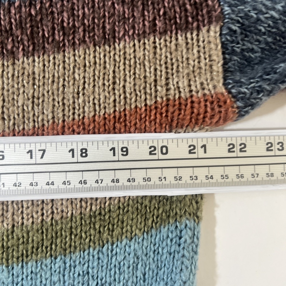 Liz Claiborne Women's Long‎ Sleeve Striped Multicolored Knit Sweater Size M - Picture 4 of 5